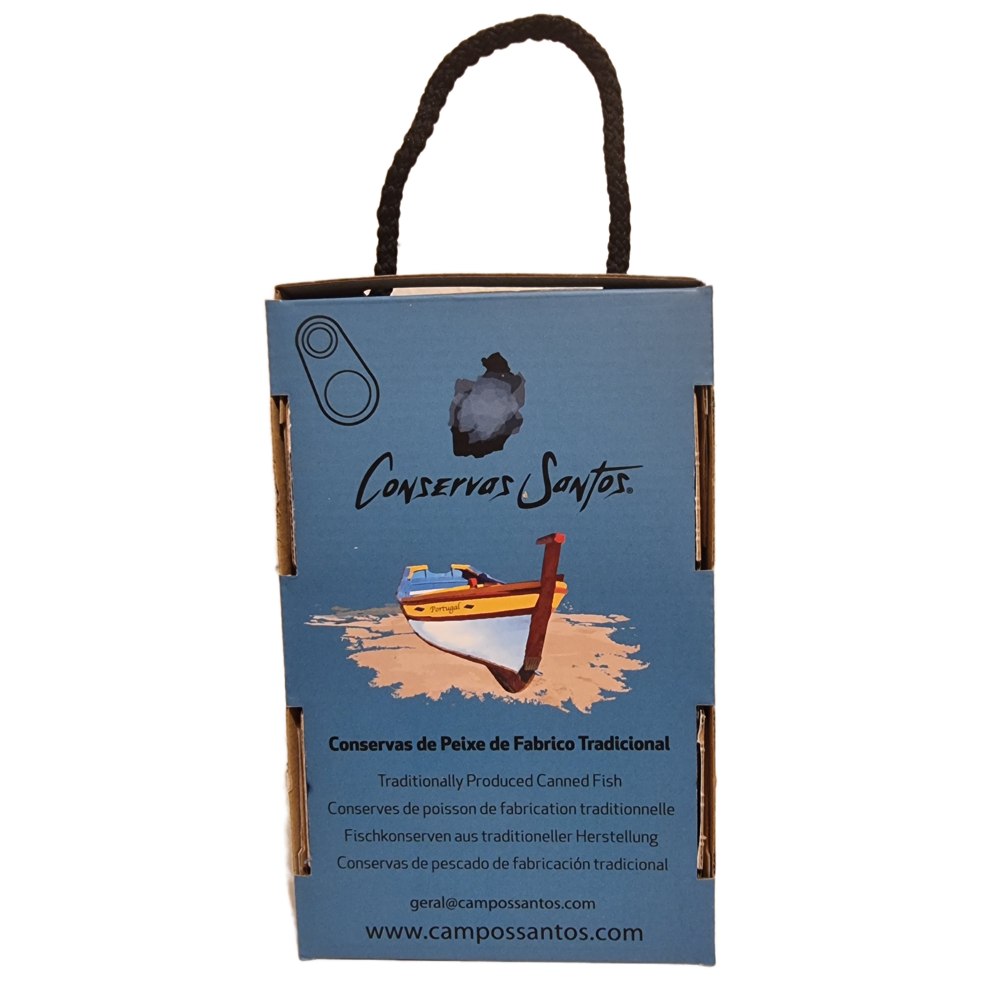 3 prémium halkonzerv díszdobozban, Conservas Santos, 3x120 g-Campos Santos-Sol Deli