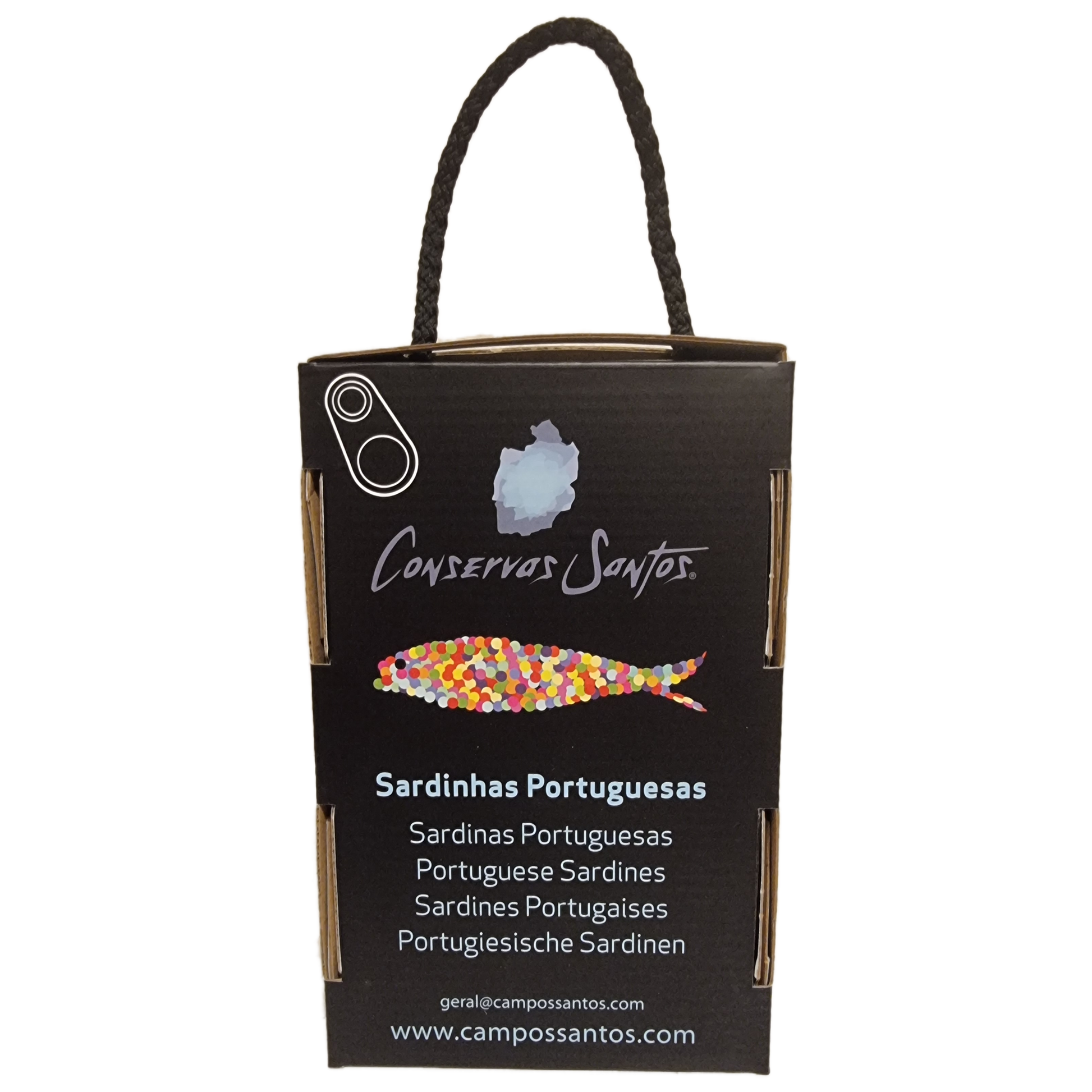 3 szardíniakonzerv díszdobozban, Conservas Santos, 3x120 g-Campos Santos-Sol Deli