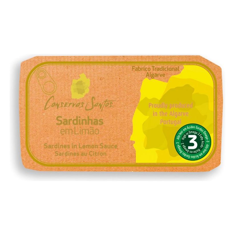 3 szardíniakonzerv díszdobozban, Conservas Santos, 3x120 g-Campos Santos-Sol Deli