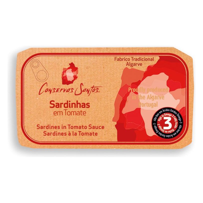 3 szardíniakonzerv díszdobozban, Conservas Santos, 3x120 g-Campos Santos-Sol Deli
