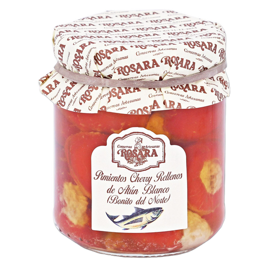 Cseresznyepaprika bonito tonhallal töltve, Rosara, 212 ml-Conservas Artesanas Rosara-Sol Deli