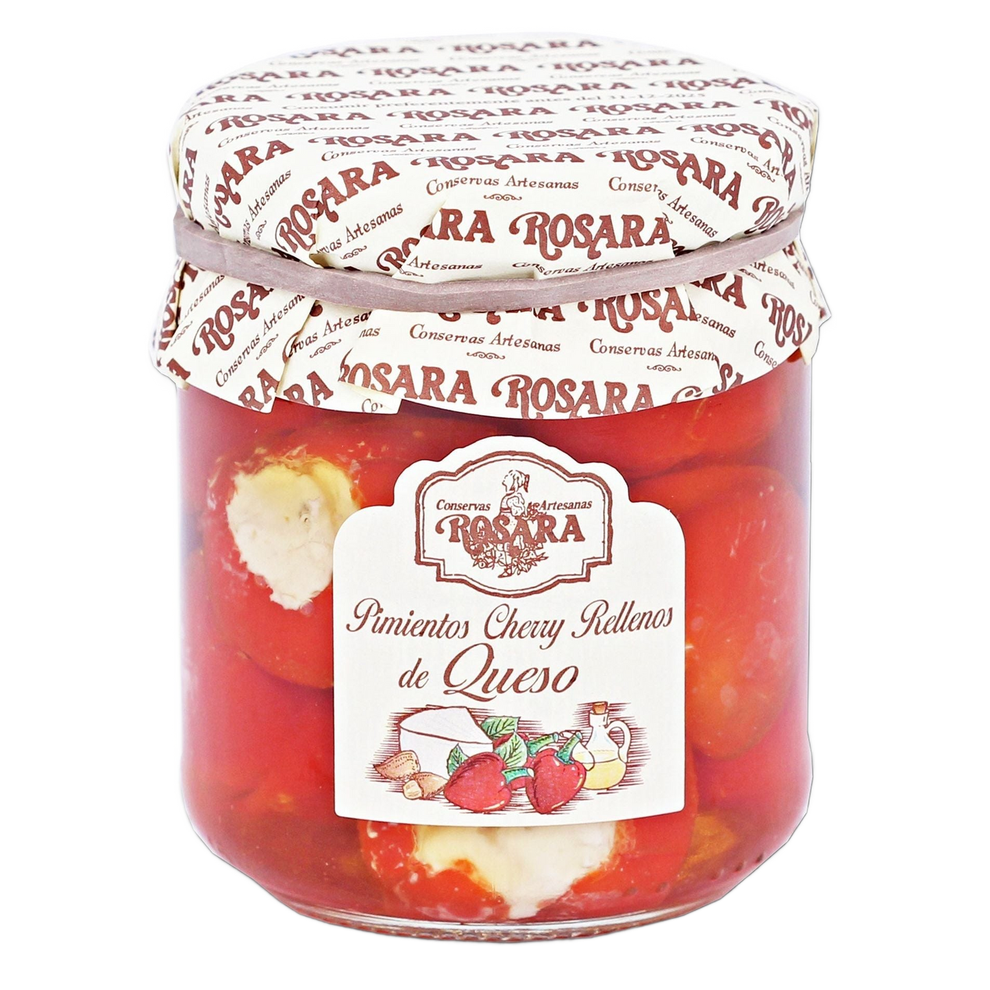 Cseresznyepaprika sajtkrémmel töltve, Rosara, 212 ml-Conservas Artesanas Rosara-Sol Deli