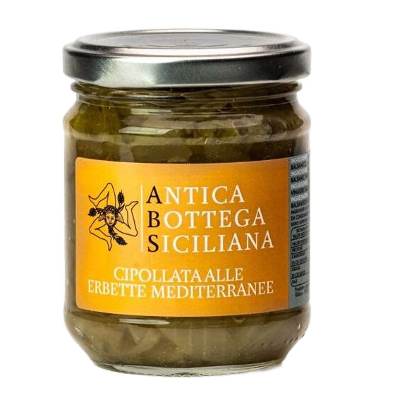 Édes-savanyú fehér hagyma mediterrán fűszerekkel, 180 g-Antica Bottega Siciliana-Sol Deli