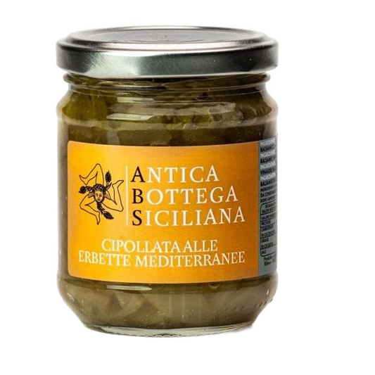 Édes-savanyú fehér hagyma mediterrán fűszerekkel, 180 g-Antica Bottega Siciliana-Sol Deli