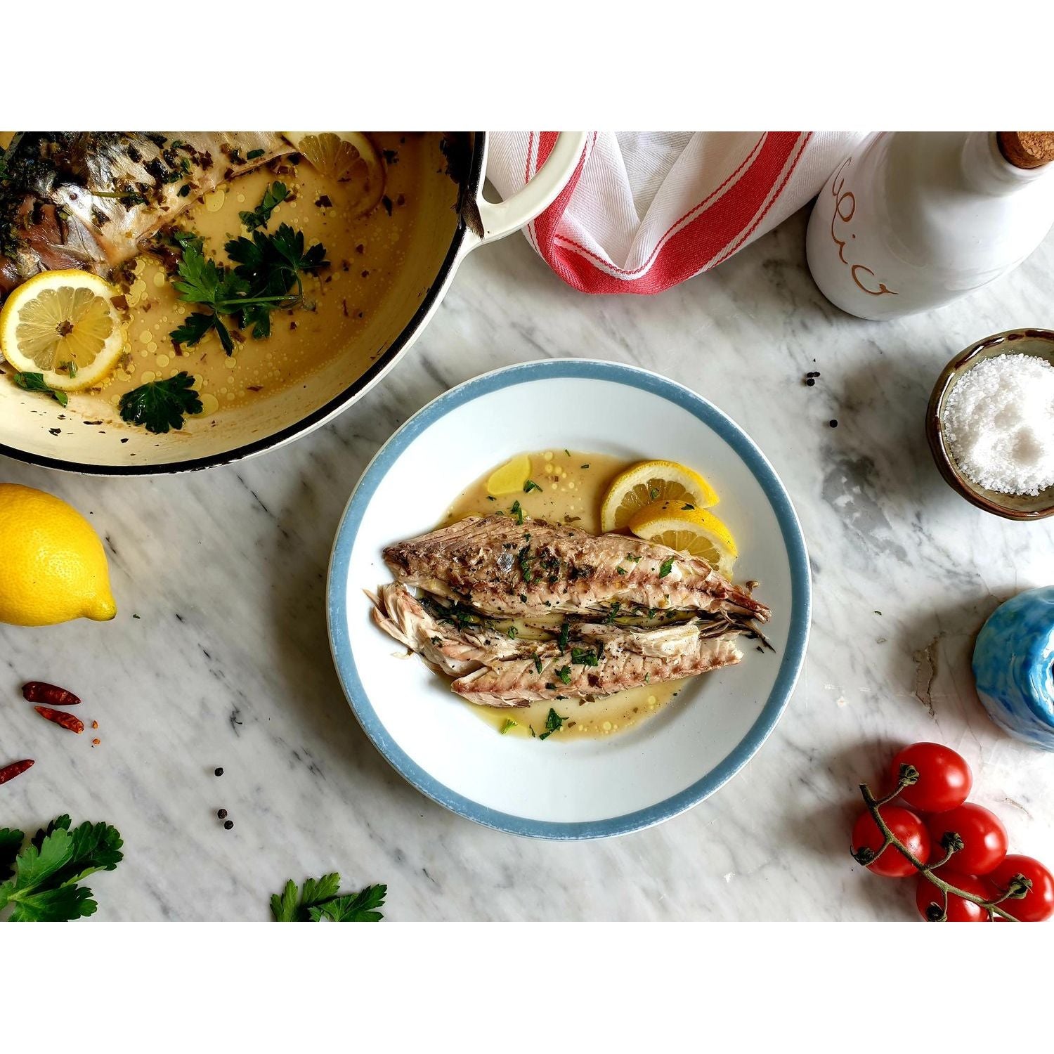 Egész makréla olívaolajban, citrommal, Conservas Santos, 120 g-Campos Santos-Sol Deli