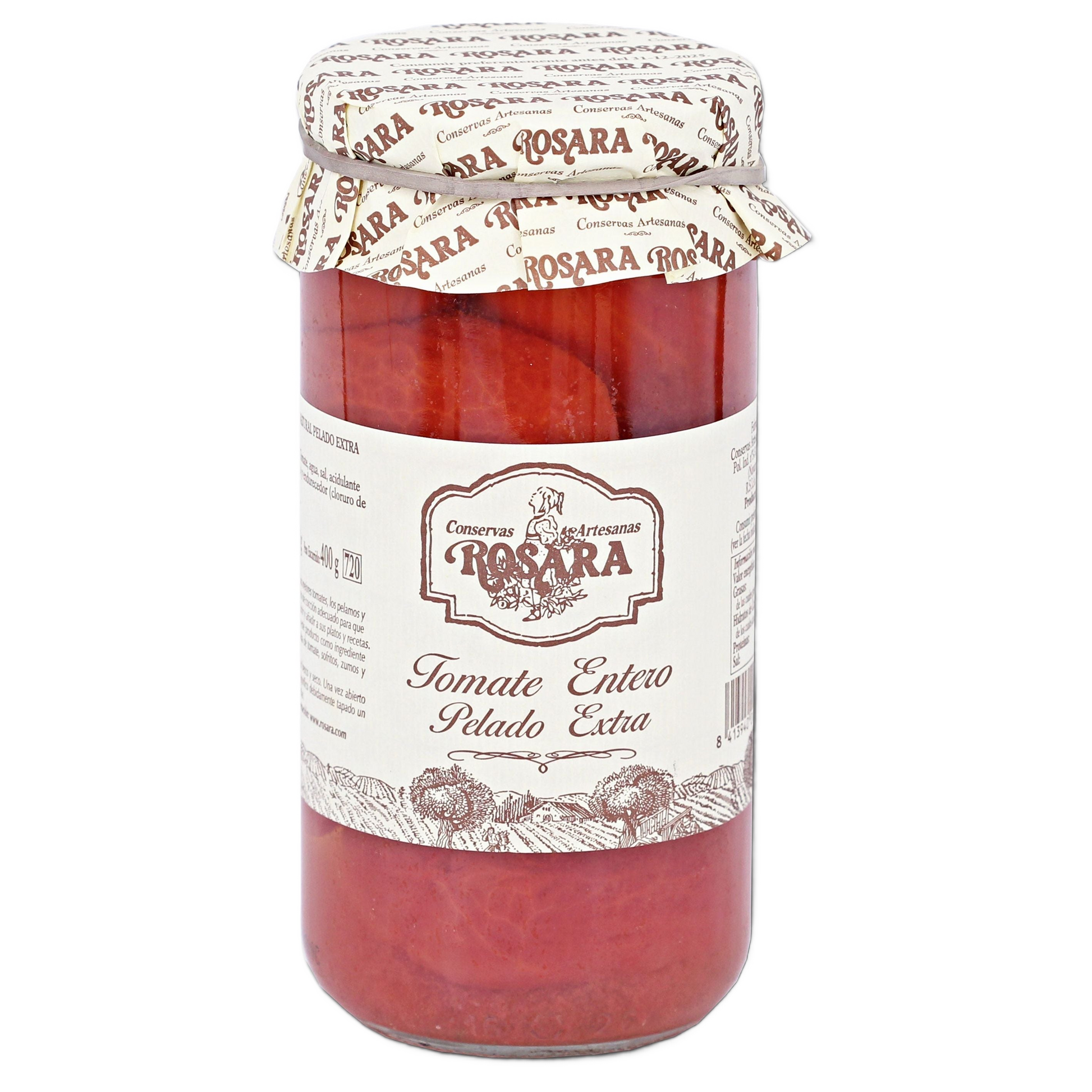 Hámozott egész paradicsom, Rosara, 720 ml-Conservas Artesanas Rosara-Sol Deli