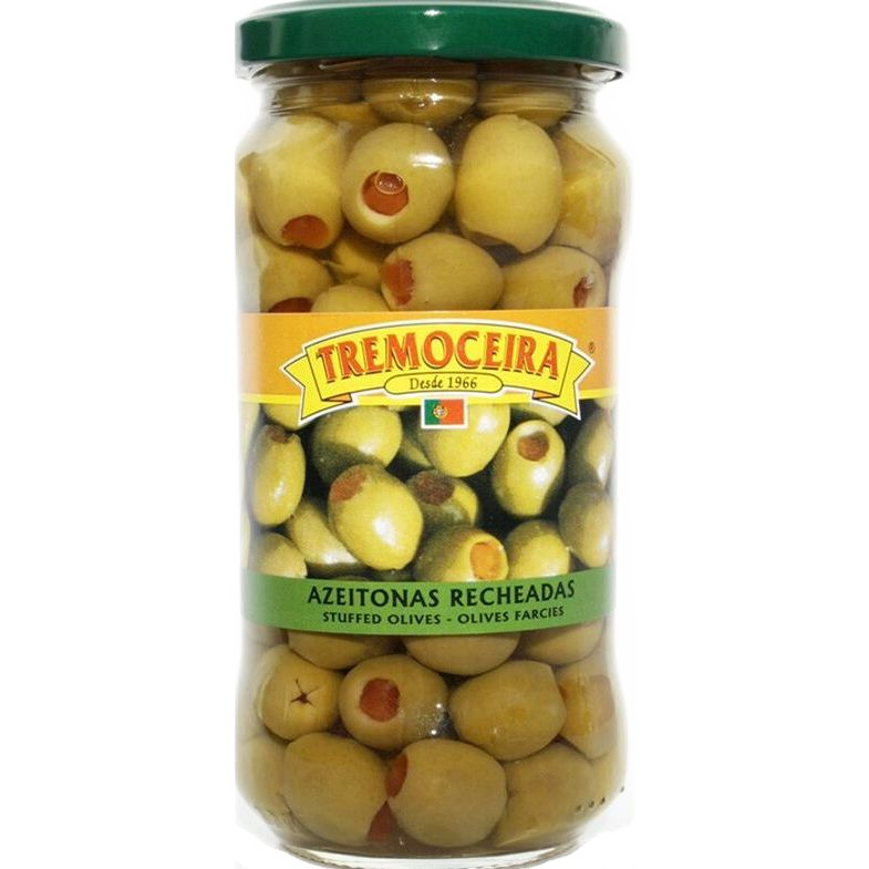 Paprikával töltött zöld olajbogyók, 200 g-Tremoceira-Sol Deli