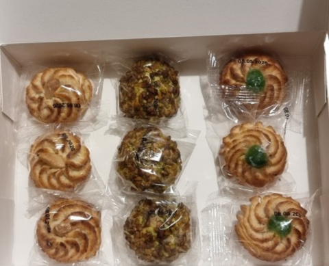 Szicíliai mandulás sütemény válogatás díszdobozban, 350 g