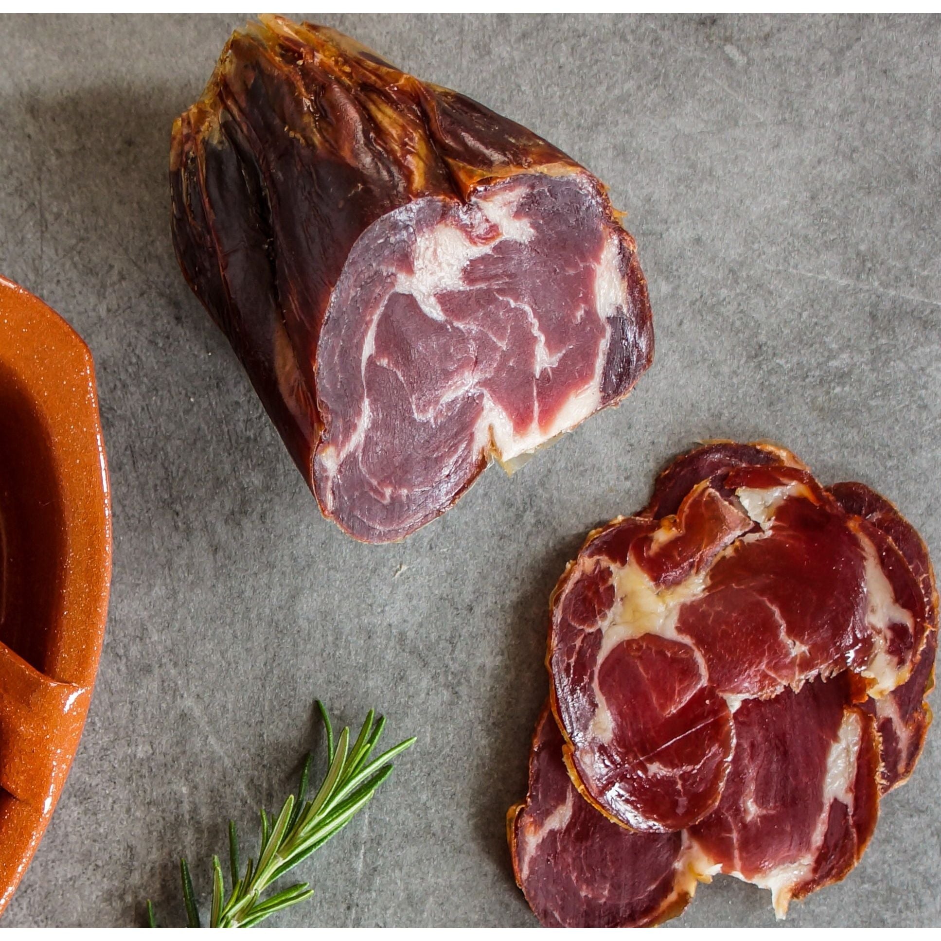 Szeletelt füstölt tarja fekete sertésből és füstölt karaj, Fumeiro da Vila, 100 g-Fumeiro da Vila-Sol Deli