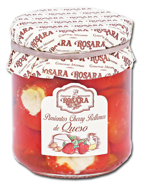 Cherry Peppers Stuffed with Cheese, Rosara, 212 ml - Sol Deli
