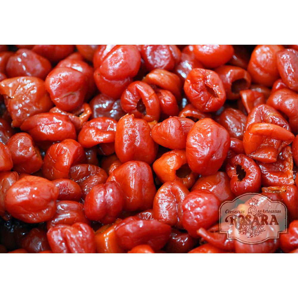 Cherry Peppers Stuffed With Bonito Tuna, Rosara, 212 ml - Sol Deli