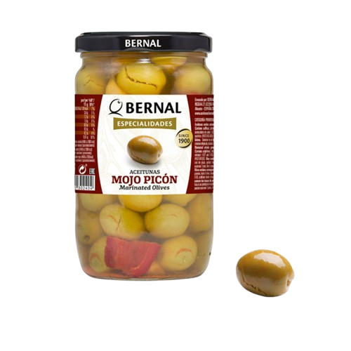 Marinált zöld olajbogyók (mojo picón), 250 g