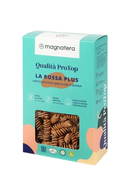 Fusilli vöröslencse, lenmag és quinoa, gluténmentes tészta, 250 g