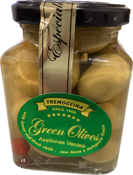 Green Olives With Lemon and Malagueta Chili, Tremoceira, 330 g