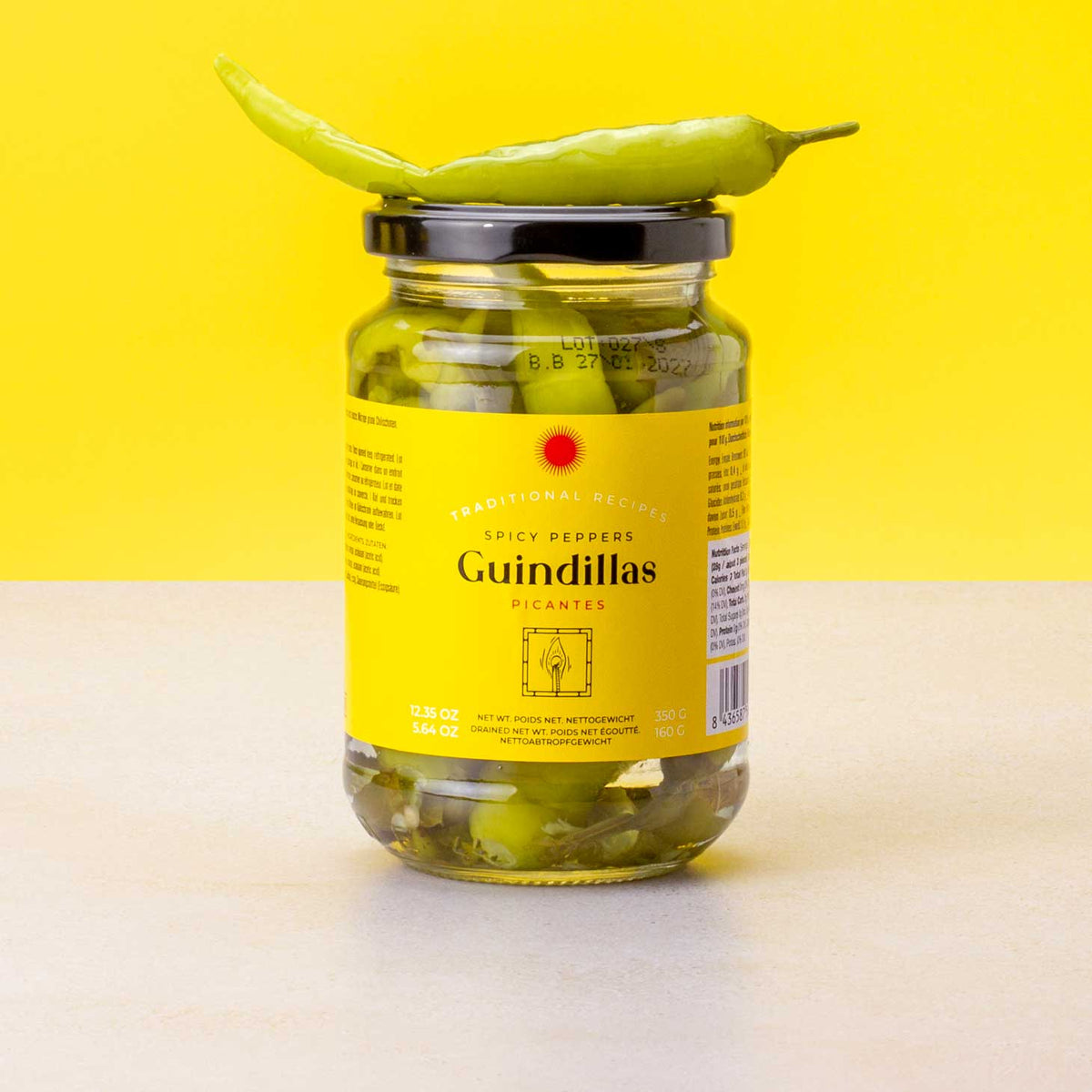 Guindilla csípős paprikák ecetes pácban, 350 g