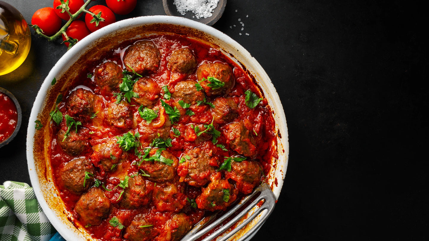 Húsgombócok (polpette) paradicsomszószban, 500 g