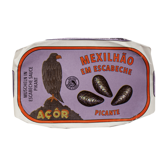 Kagyló fűszeres "escabeche" szószban, Açor, 120 g-Jose Nero-Sol Deli