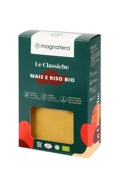 Lasagne lapok bio kukorica- és rizslisztből, gluténmentes tészta, 250 g