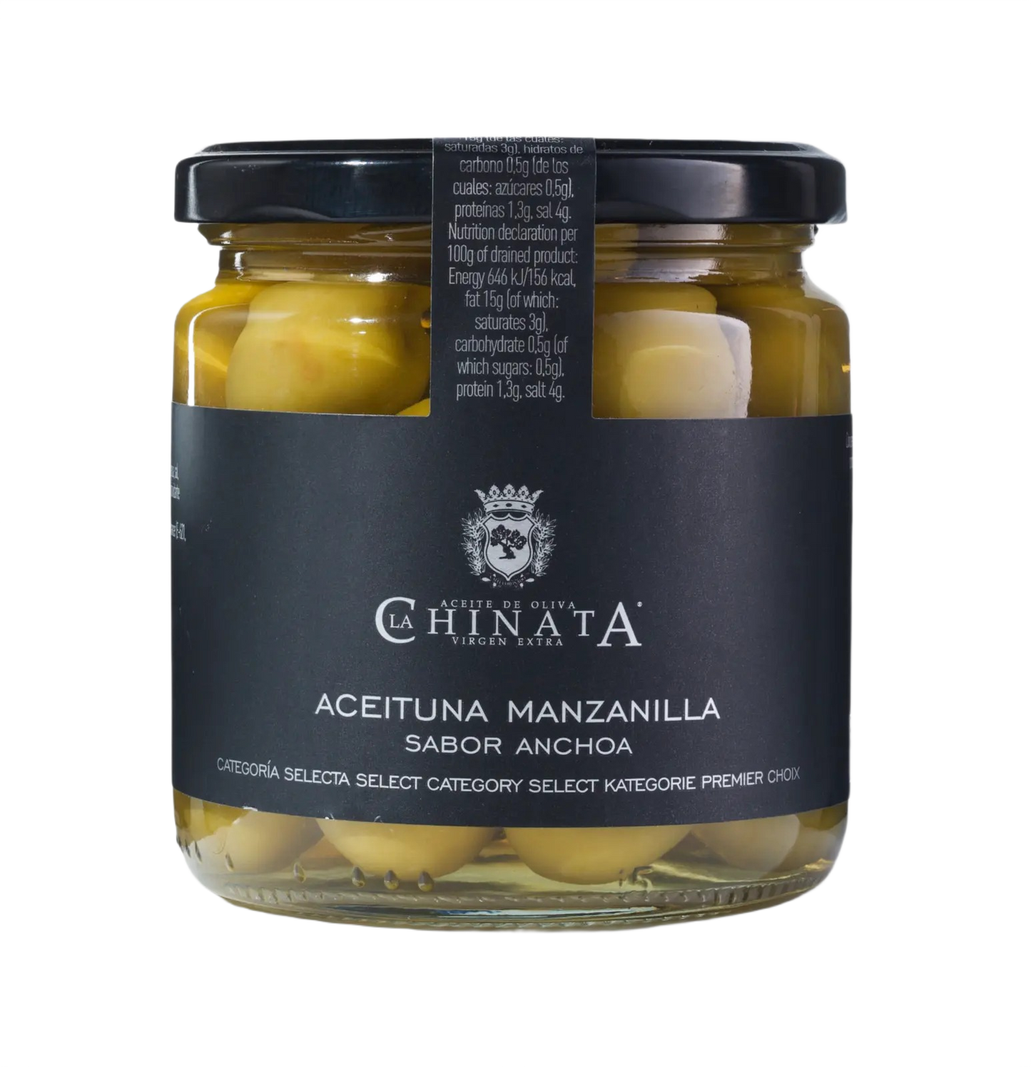 Manzanilla olajbogyók szardella ízesítéssel, 325 g