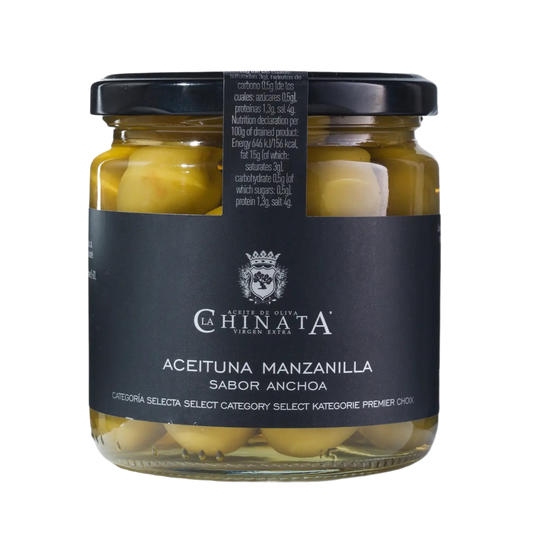 Manzanilla olajbogyók szardella ízesítéssel, 325 g