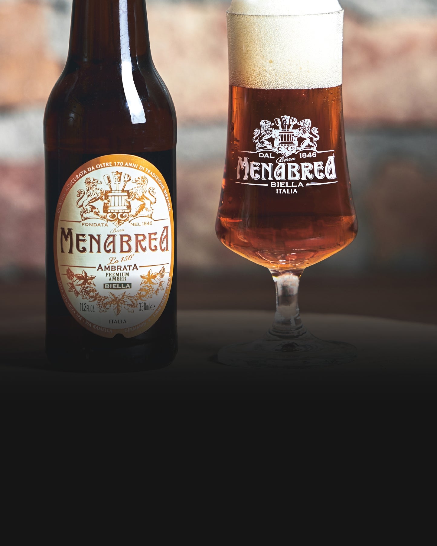 Menabrea Ambrata borostyán láger sör, 330 ml