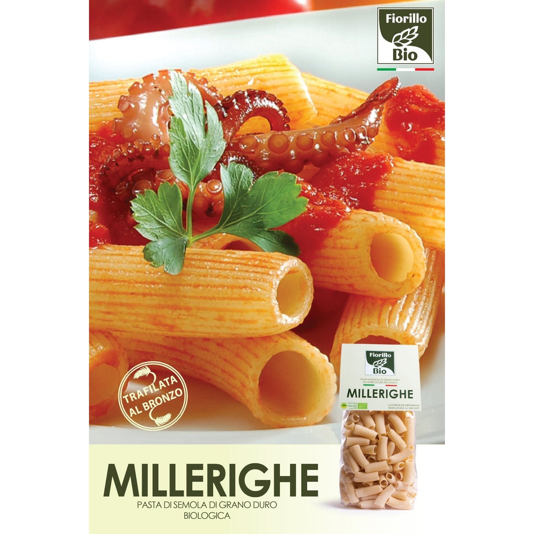 Millerighe bio durumtészta, Pastificio Fiorillo, 500 g-Pastificio Fiorillo-Sol Deli
