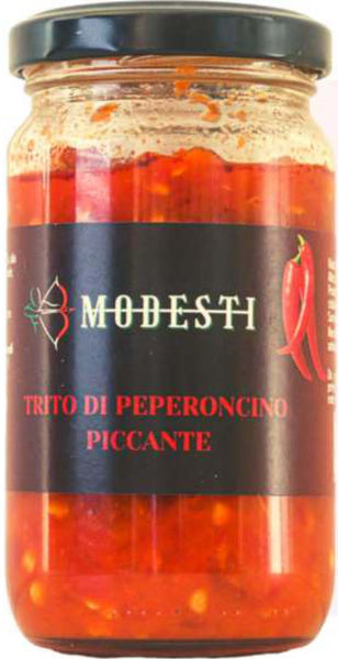 Trito peperoncino piccante, Chili Paste, Modesti, 185 g