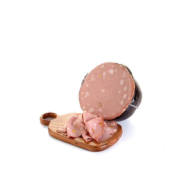Mortadella pisztáciával Nebrodi fekete sertésből