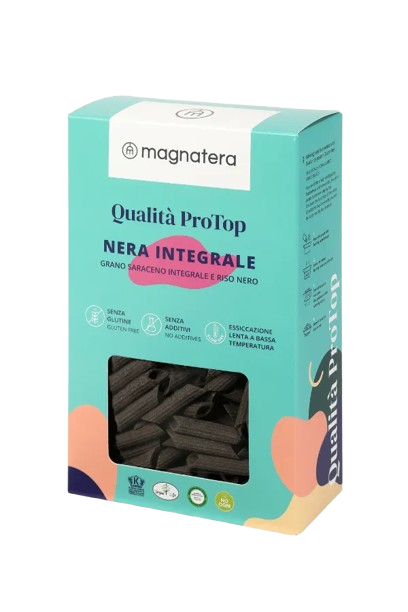 Penne, hajdina és fekete rizs, gluténmentes tészta, 250 g