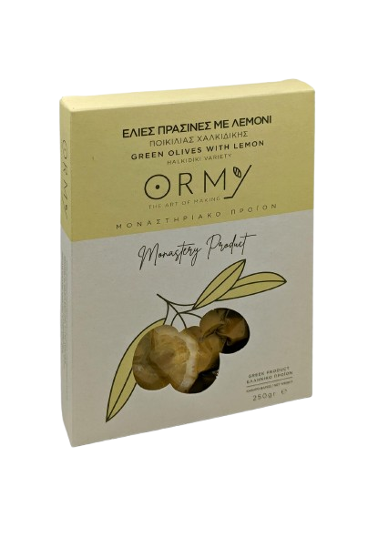 Zöld olajbogyók citrommal, 250 g