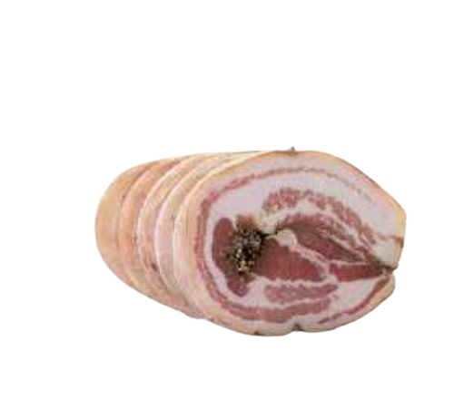 Göngyölt pancetta Nebrodi fekete sertésből