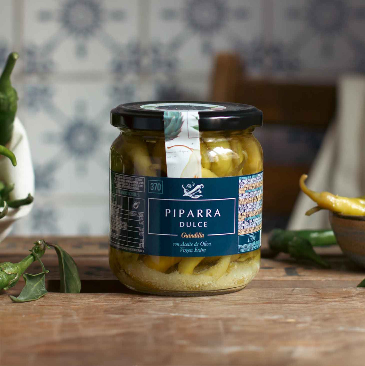 Piparra édes paprikák extra szűz olívaolajjal, 345 g