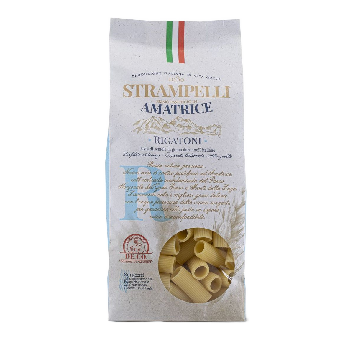 Rigatoni durumtészta, 500 g-Strampelli-Sol Deli