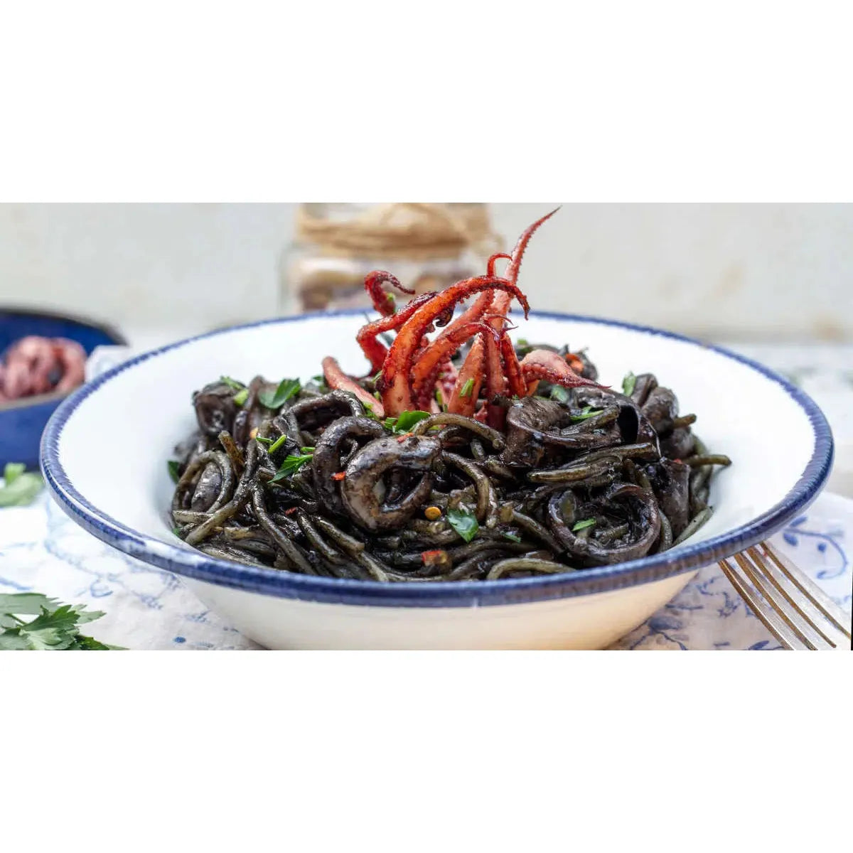 Tagliatelle durumtészta tintahal tintával, Pastificio Fiorillo, 500 g-Pastificio Fiorillo-Sol Deli