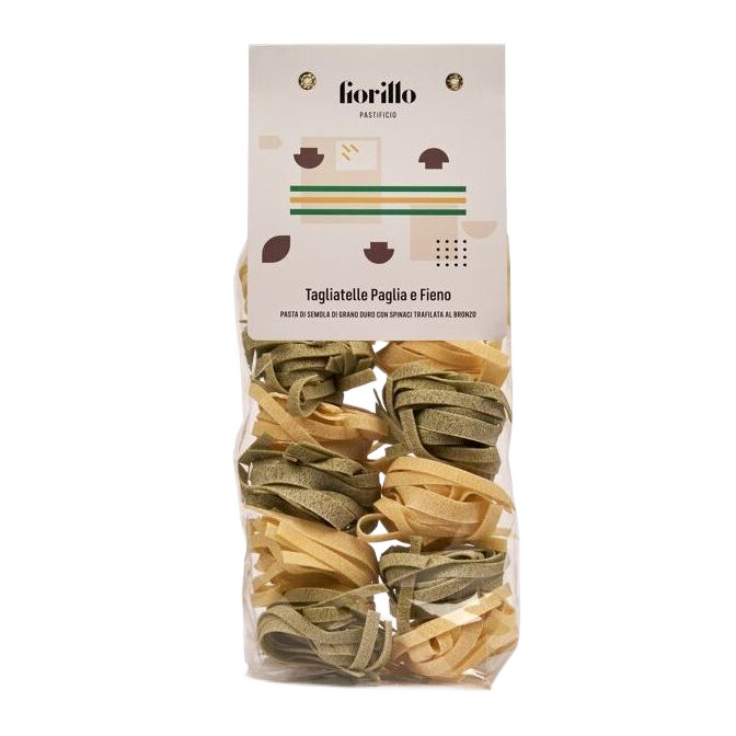 Tagliatelle "szalma és széna", durumtészta, Pastificio Fiorillo, 500 g-Pastificio Fiorillo-Sol Deli