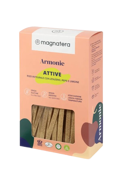 Tagliatelle rizstészta gyömbérrel, borssal és citrommal, gluténmentes, 250 g