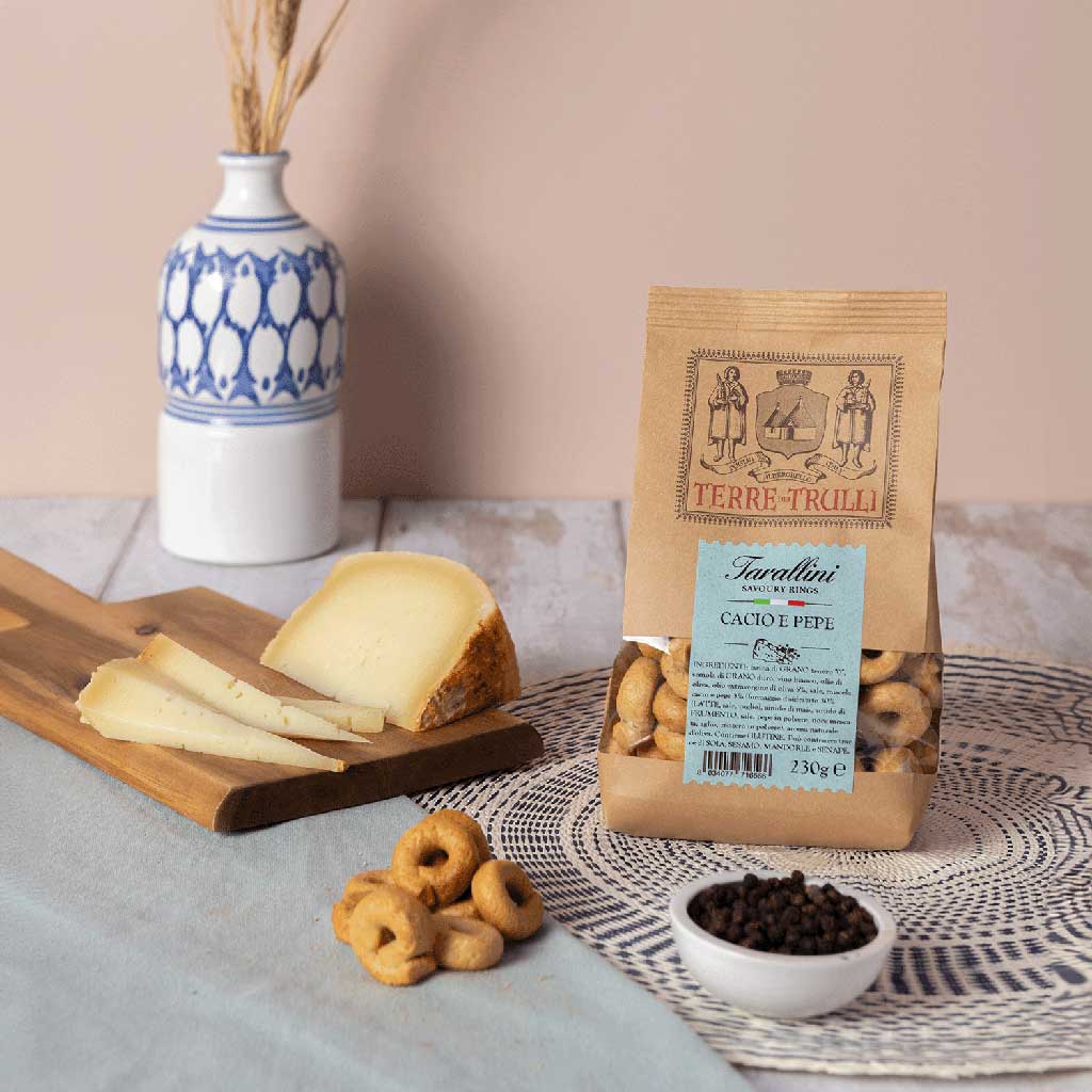 Tarallini Cacio e Pepe, Terre Dei Trulli, 230 g-Terre Dei Trulli-Sol Deli