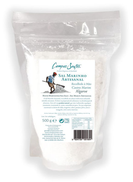 Hand Harvested Artisan Sea Salt, Campos Santos, 500 g