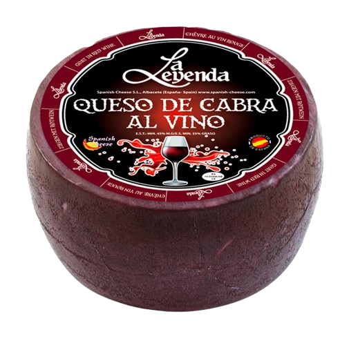 Goat cheese aged in red wine