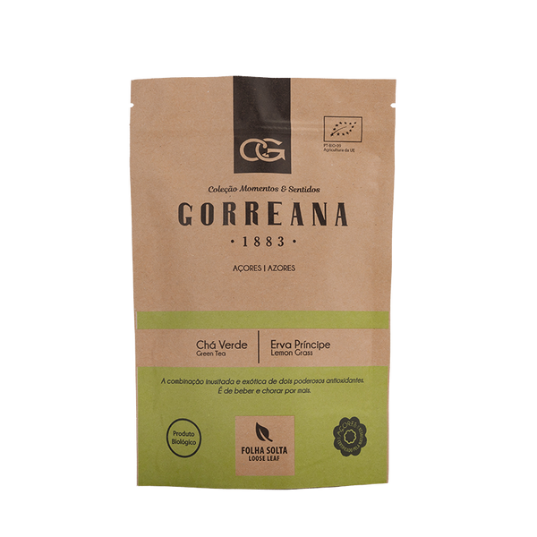 Organikus zöld tea indiai citromfűvel, Gorreana, 80 g