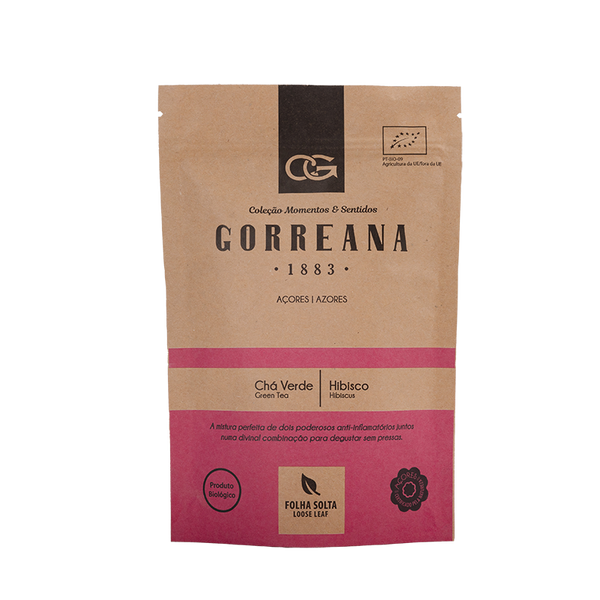 Organikus zöld tea hibiszkusszal, Gorreana, 80 g